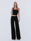 PRESSED BLACK WIDE LEG JEANS