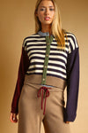 MIXED PATTERN CARDIGAN