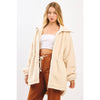 CINCHED WAIST ZIPPER JACKET