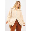 CINCHED WAIST ZIPPER JACKET