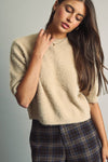 FAUX-FUR CROPPED SWEATER