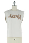 CHEERS EMBELLISHED TOP