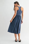 BREEZE EASE RIB TANK MIDI DRESS