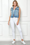 DENIM VEST REMOVABLE HOOD