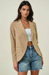 HOUNDSTOOTH JACQUARD BLAZER
