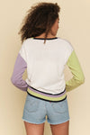 COLOR BLOCKED CARDIGAN
