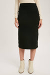 MIDI SWEATER SKIRT BLACK