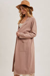 OPEN FRONT OVERSIZED LONG CARDIGAN