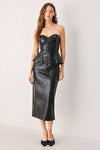 FAUX LEATHER PENCIL SKIRT