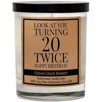 TURNING 20 TWICE CANDLE
