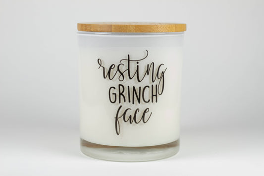 RESTING GRINCH FACE CANDLE