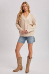 V-NECK KNIT SWEATER