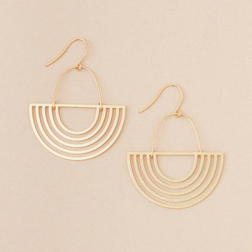 SOLAR RAYS GOLD EARRINGS