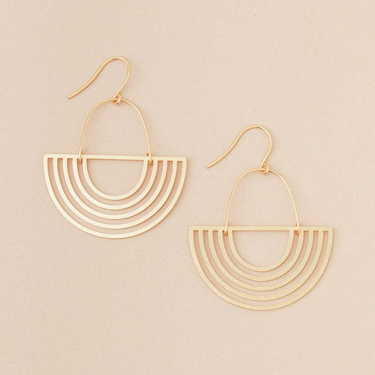 SOLAR RAYS GOLD EARRINGS