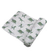 GREEN DINOSAURS SWADDLE