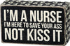 I'M A NURSE BOX SIGN
