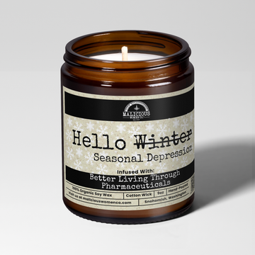 HELLO SEASONAL DEPRESSION CANDLE