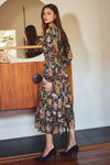 FLORAL PRINT MIDI DRESS