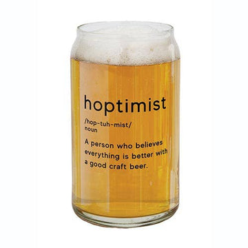 HOPTIMIST BEER CAN GLASS