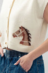 WESTERN CROPPED CREW CARDIGAN