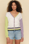 COLOR BLOCKED CARDIGAN
