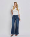 HIGH RISE PATCH POCKET JEANS