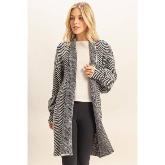 HERRINGBONE CARDIGAN