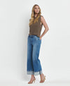 HIGH RISE CUFFED WIDE JEANS