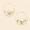 PRESSED FLOWER HOOP EARRINGS