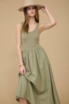 MIX MEDIA TANK MIDI DRESS
