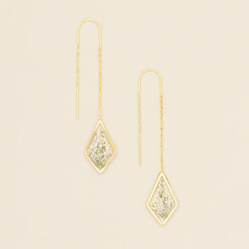 PRESSED FLOWER THREAD EARRINGS