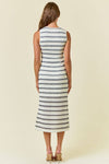 STRIPE STRETCH LACE DRESS