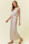 V-NECK WIDE LEG JUMPSUIT