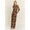VELVET FLOCKING MAXI DRESS