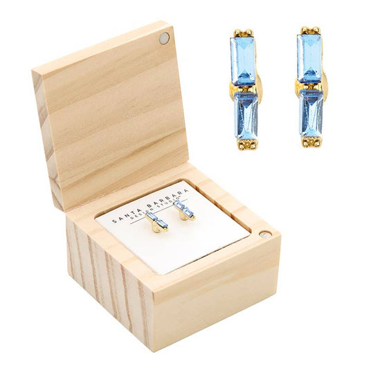 SOMETHING BLUE BOX EARRINGS