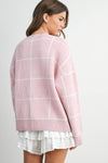 CHECKERED KNIT SWEATER