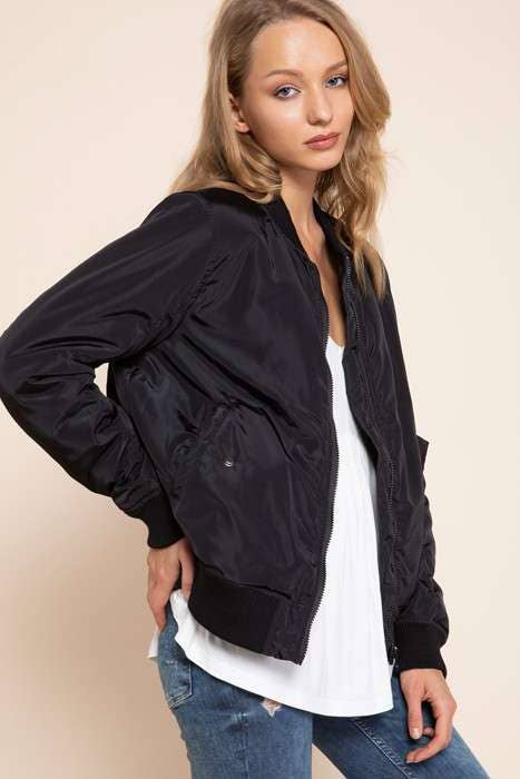 SATIN BOMBER JACKET