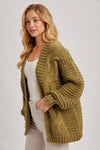 CHUNKY CABLE KNIT CARDIGAN