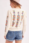 VINTAGE FLORAL KNIT SWEATER