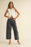 METAL BUTTON KNIT VEST