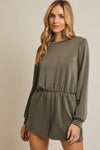 ROUND NECK BACK TIE ROMPER