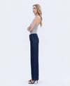 HIGH RISE SEAMLESS WB TROUSER HEM WIDE JEANS F5902