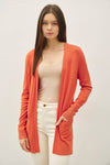 OPEN FRONT ESSENTIAL CARDIGAN