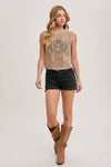 SHEER CROCHET VEST TOP
