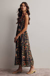 FLORAL TIERED MIDI DRESS