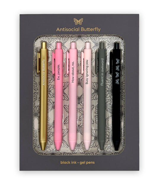 ANTISOCIAL BUTTERFLY PEN SET