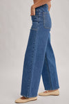 HIGH-RISE SEAMED POCKETS STRAIGHT LEG JEANS