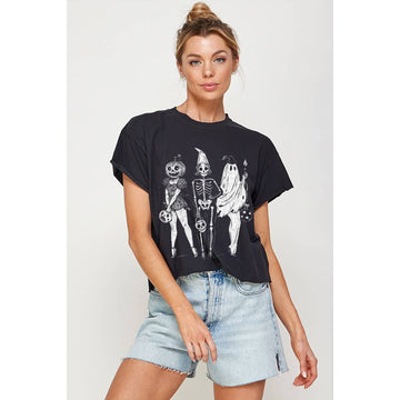 HALOWEEN VINTAGE GRAPHIC CROP TOP