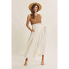 CONTRAST OPEN KNIT MAXI DRESS