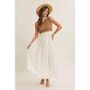 CONTRAST OPEN KNIT MAXI DRESS